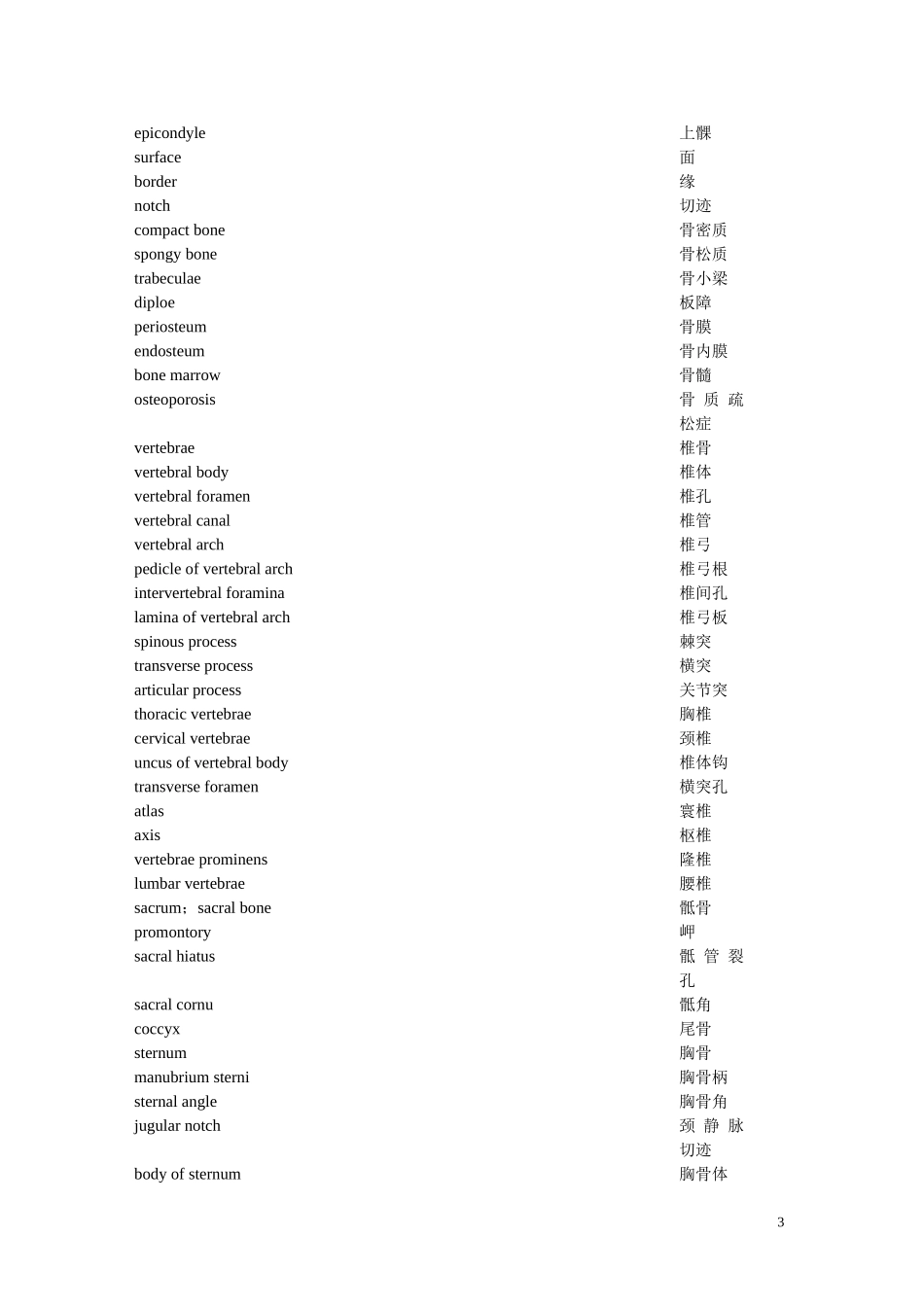 系统解剖学 单词_第3页