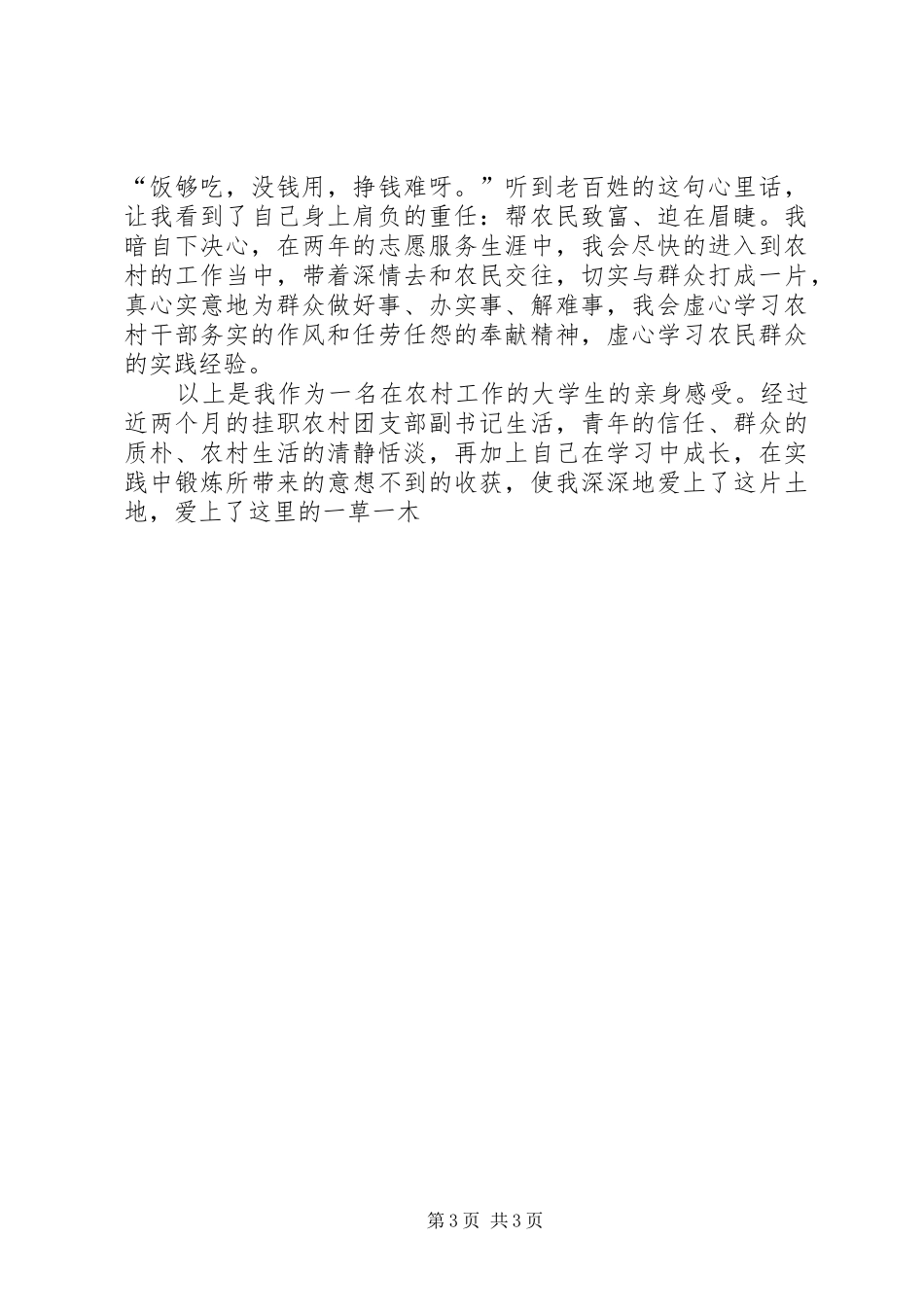 挂职村团支部书记心得体会_第3页