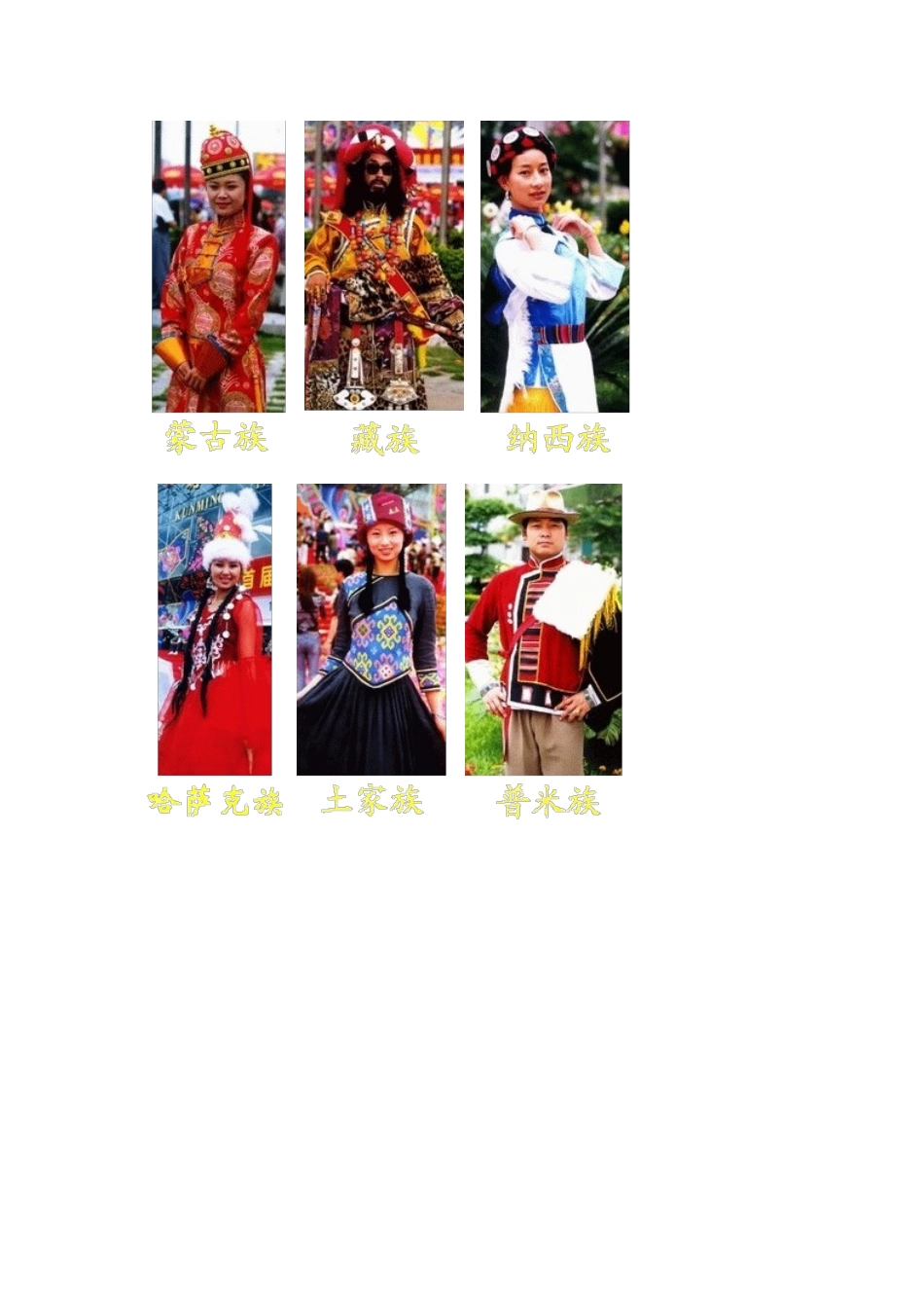 中华大家庭五十六个民族服装集锦_第3页