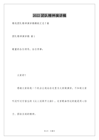 2024团队精神演讲稿_222