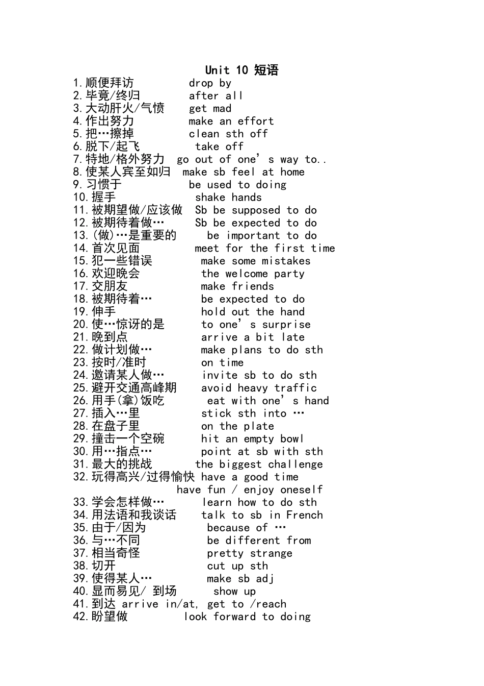 2014年九年级英语词组unit9--unit14_第2页