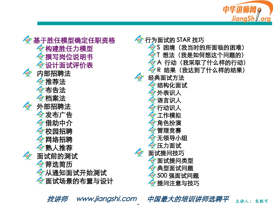 精准人才甄选.招聘与面试技巧(宋联可 )中华讲师网_第3页
