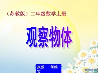 苏教版数学二年级上册《观察物体》公开课课件