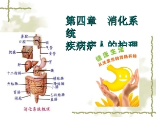 第四章第一节__概述消化系统疾病护理