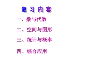 小学数学六年级毕业总复习安排课件