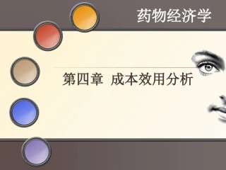 第四章 成本效用分析
