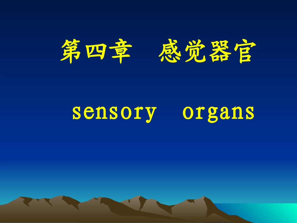 第四章  感觉器官_第1页