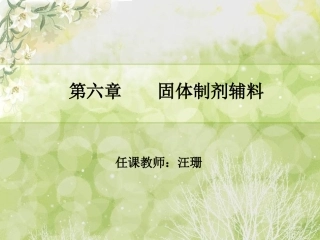 第六章固体制剂辅料
