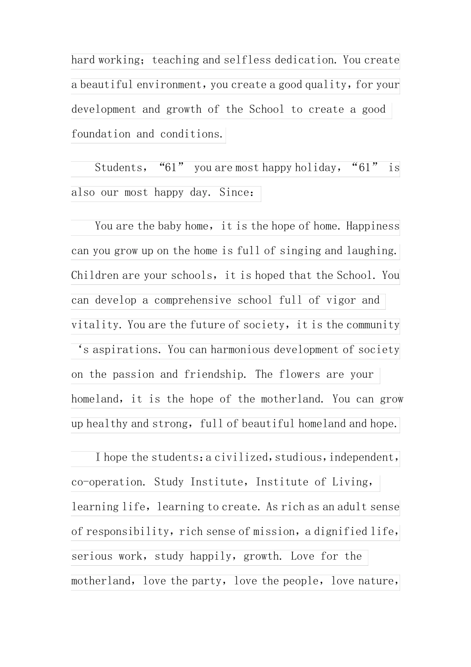 六一儿童节英语演讲稿_第3页