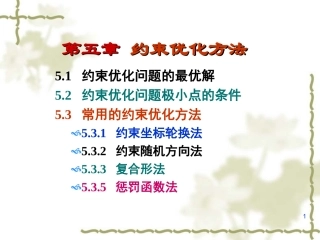 第五章约束优化方法