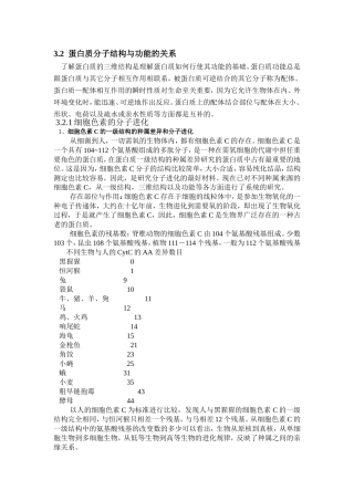 第二节蛋白质结构与功能的关系