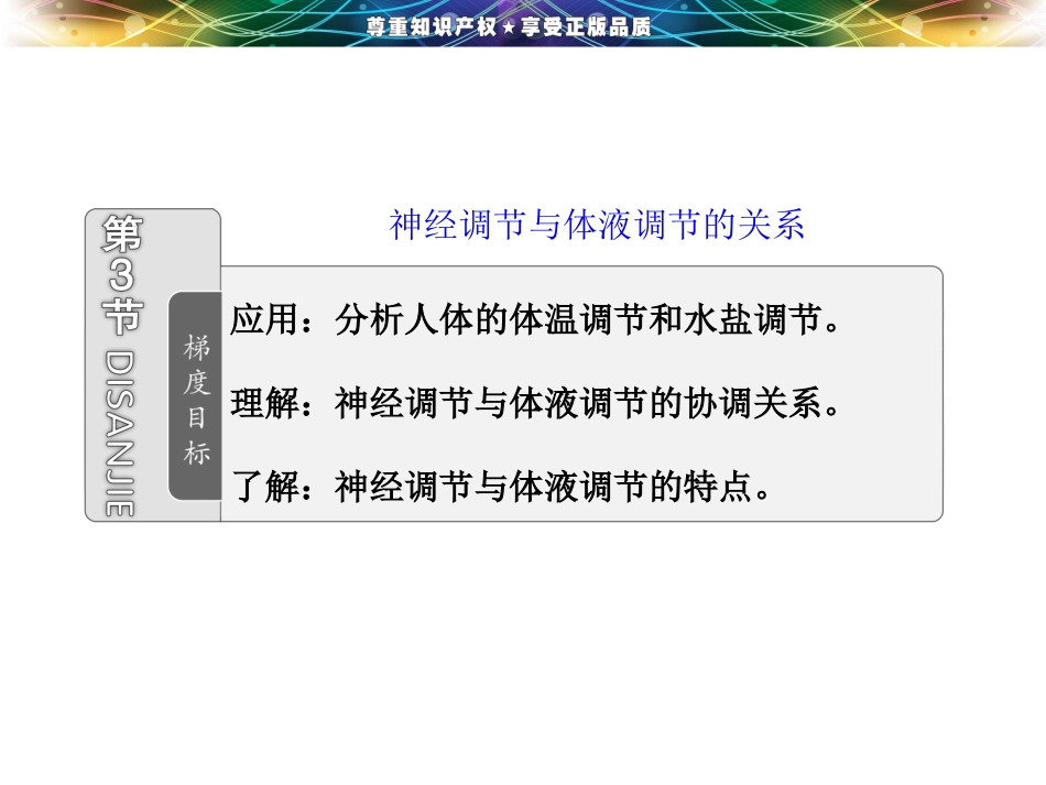 第二章  第三节  神经调节与体液调节的关系_第1页