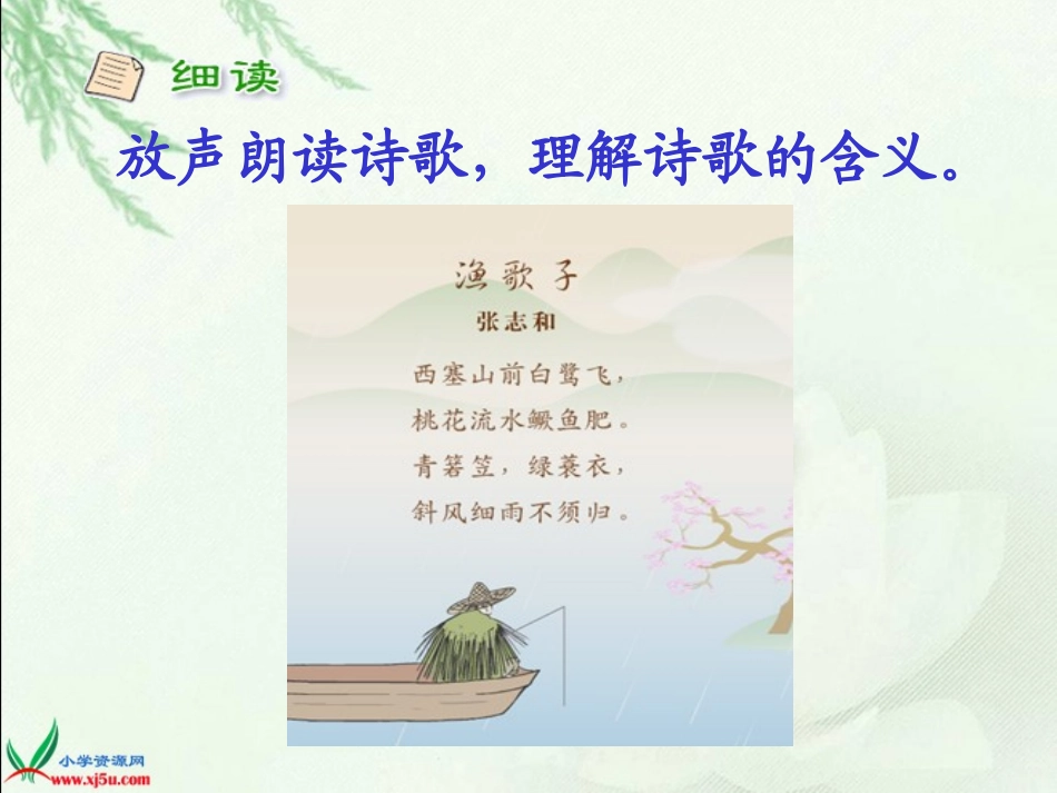 （苏教版）六年级语文下册课件9词两首—渔歌子1_第3页