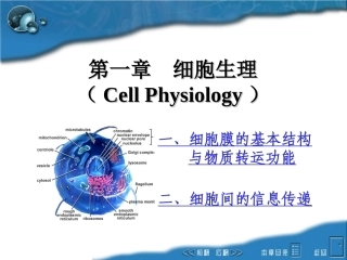 第一章  细胞生理(Cell Physiology)