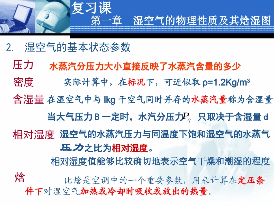 空气调节第四版复习ppt_第2页