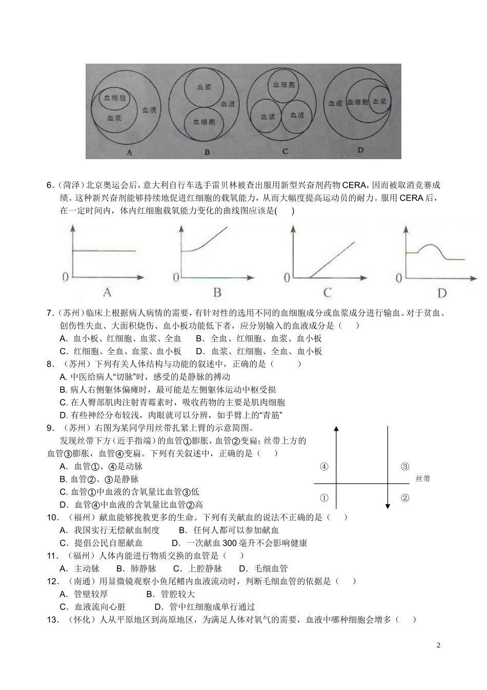 科学考点分类汇编之4：人的新陈代谢_第2页