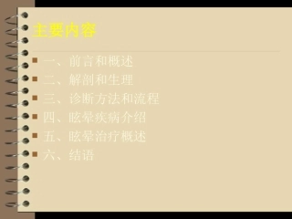 眩晕诊治新进展(一)