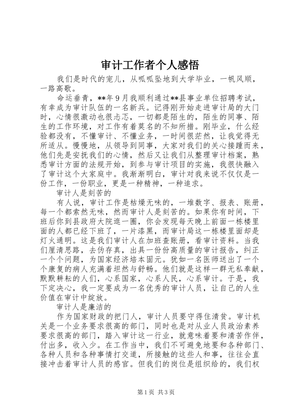 审计工作者个人感悟_第1页