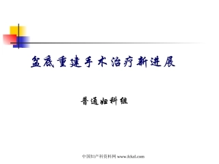 盆底重建手术治疗新进展
