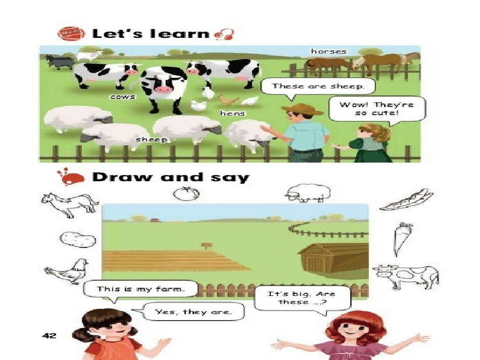 人教版小学四年级下Unit4_At_the_farm_Part_B_Let’s_learn课件(30页)_第1页