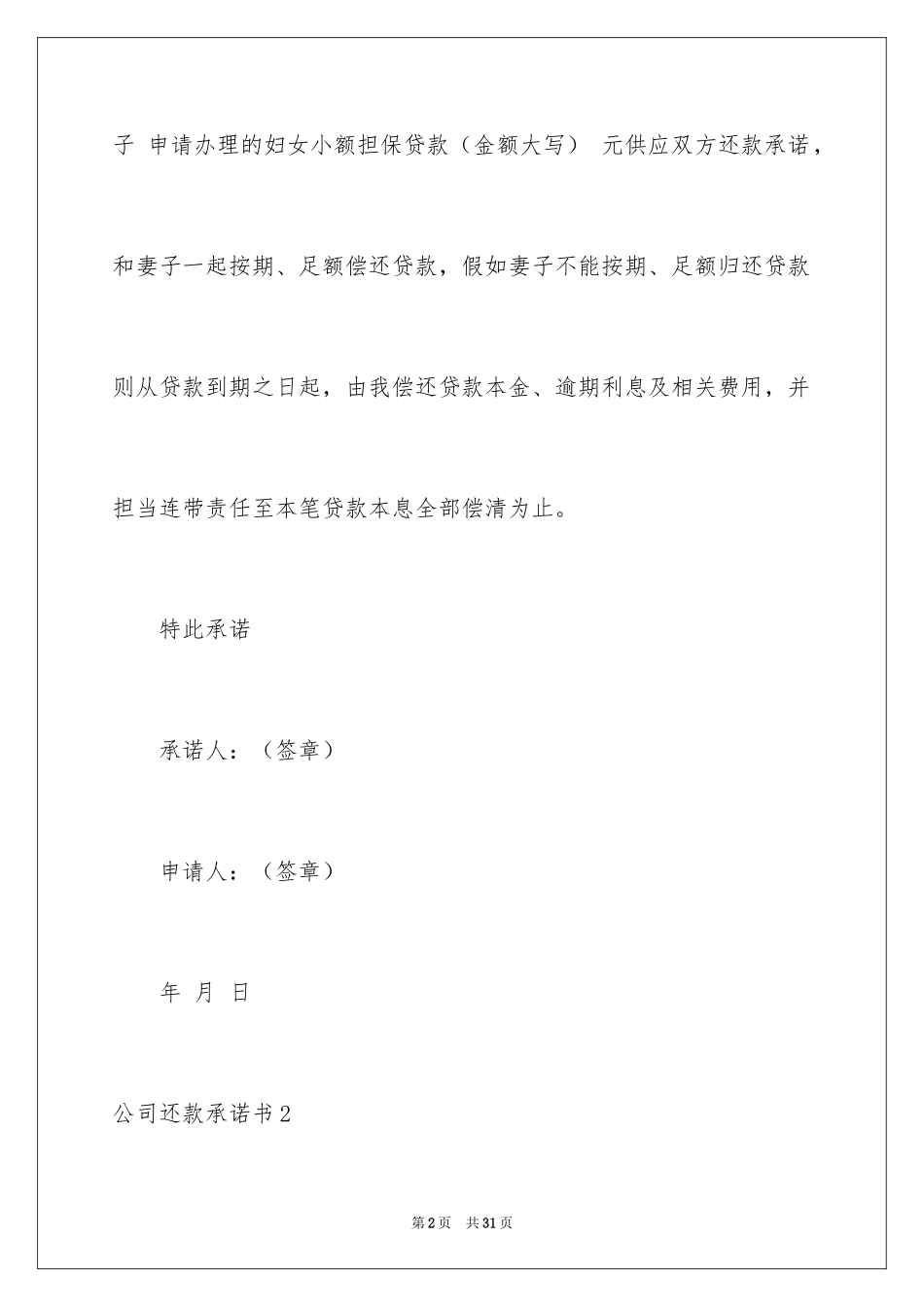 2024公司还款承诺书_8_第2页