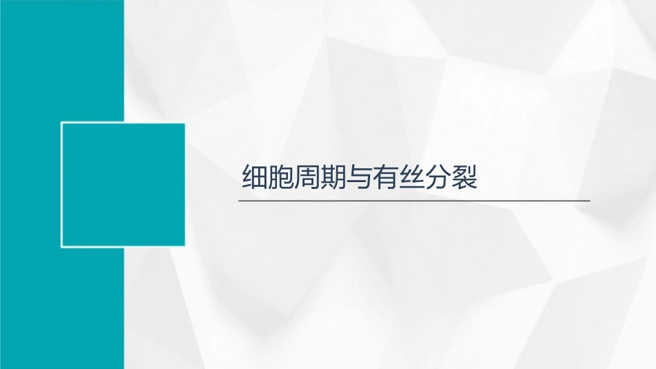 有丝分裂一轮复习教学课件_第3页