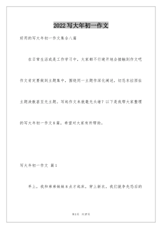 2024写大年初一作文_46