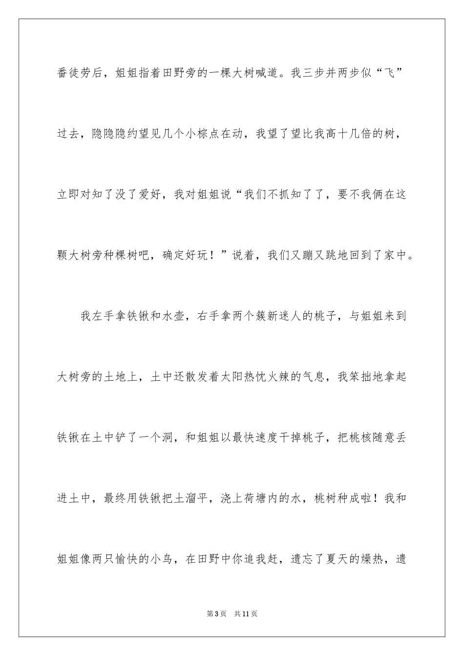 2024夏天一年级作文400字_3_第3页