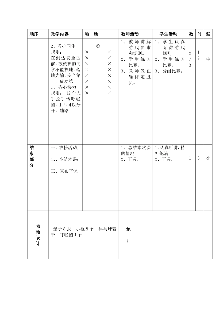 小学体育游戏课教案 (2)_第2页
