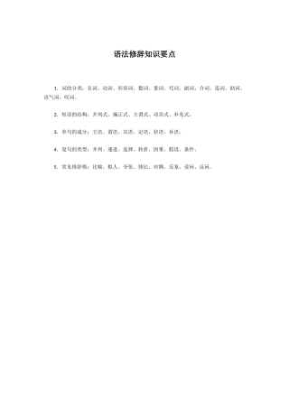 语法修辞知识要点