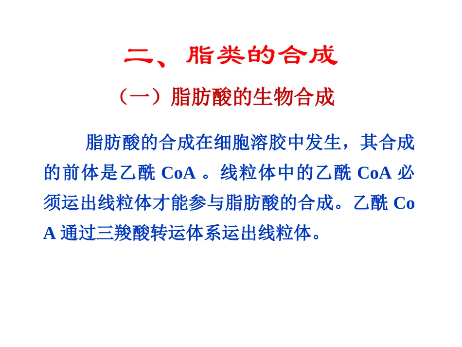 生物化学第29章脂类的生物合成_第2页