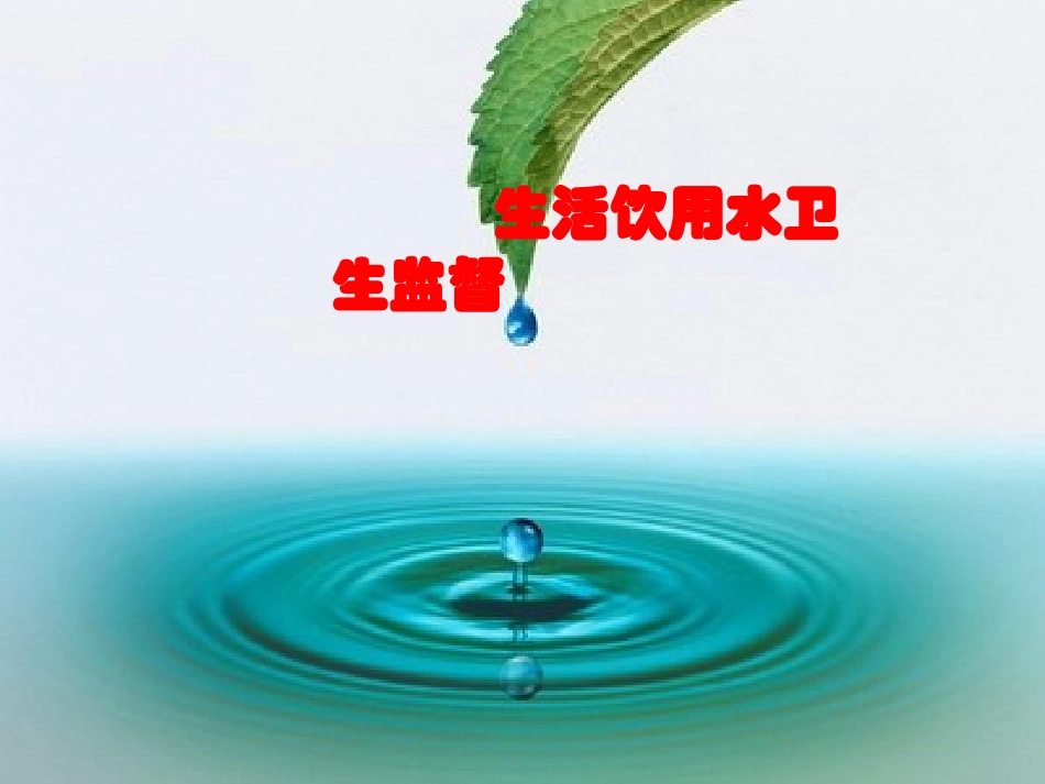 生活饮用水卫生监督(2013)_第1页