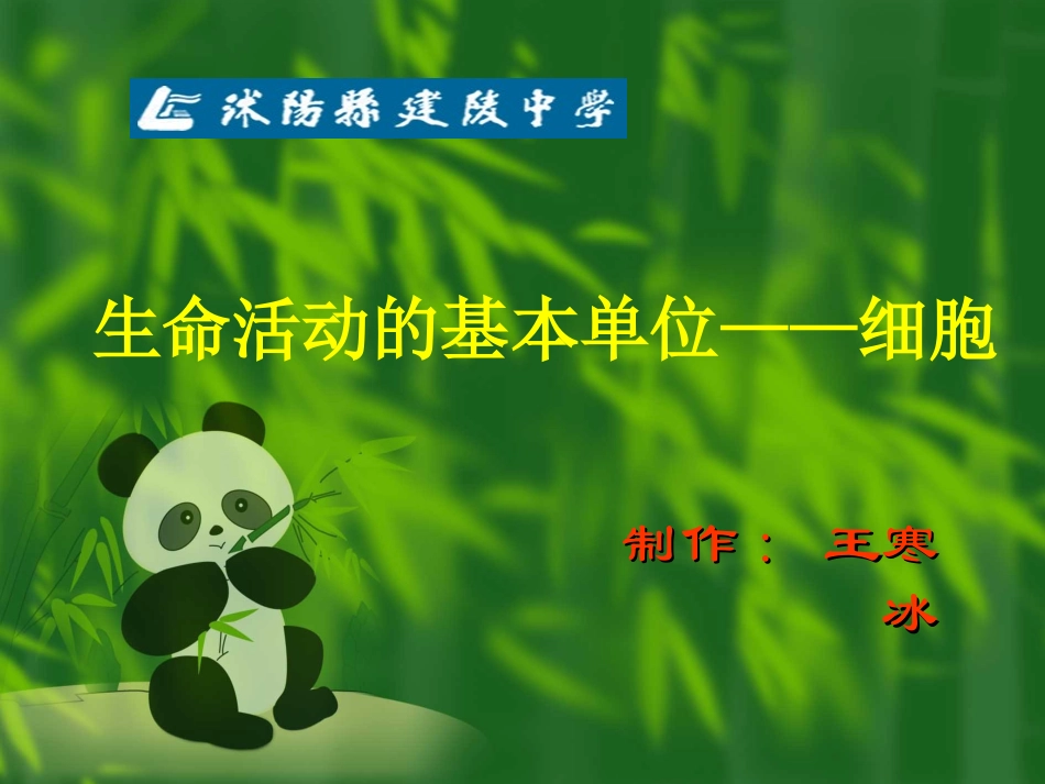 生命活动的基本单位——细胞_第1页