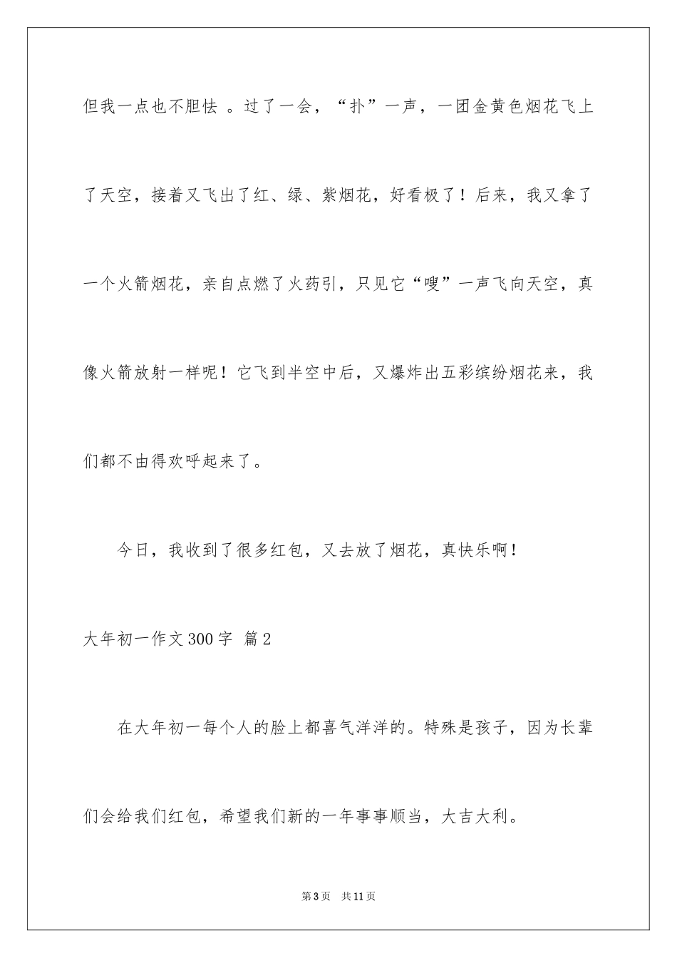 2024大年初一作文300字_14_第3页