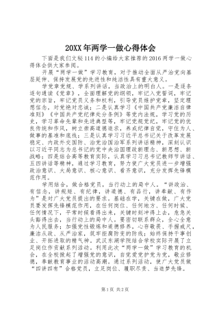 20XX年两学一做心得体会 (14)