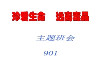 珍爱生命远离毒品901ppt