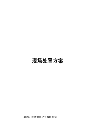 现场处置方案
