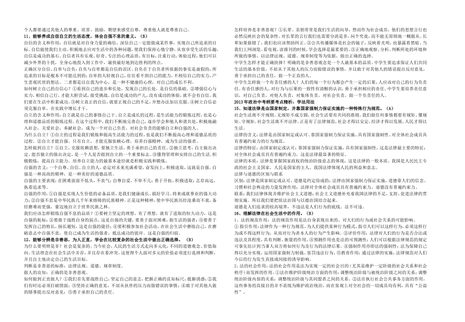 2013年政治中考纲要考点精析七_第2页