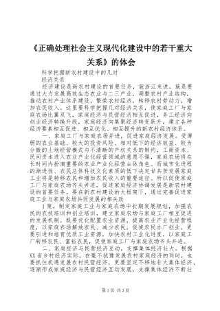 《正确处理社会主义现代化建设中的若干重大关系》的体会_1
