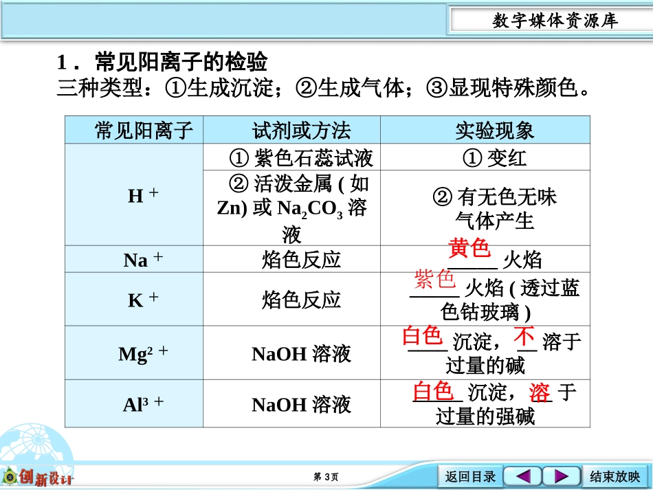 热点突破    常见离子的检验与推断(含答题模板)_第3页
