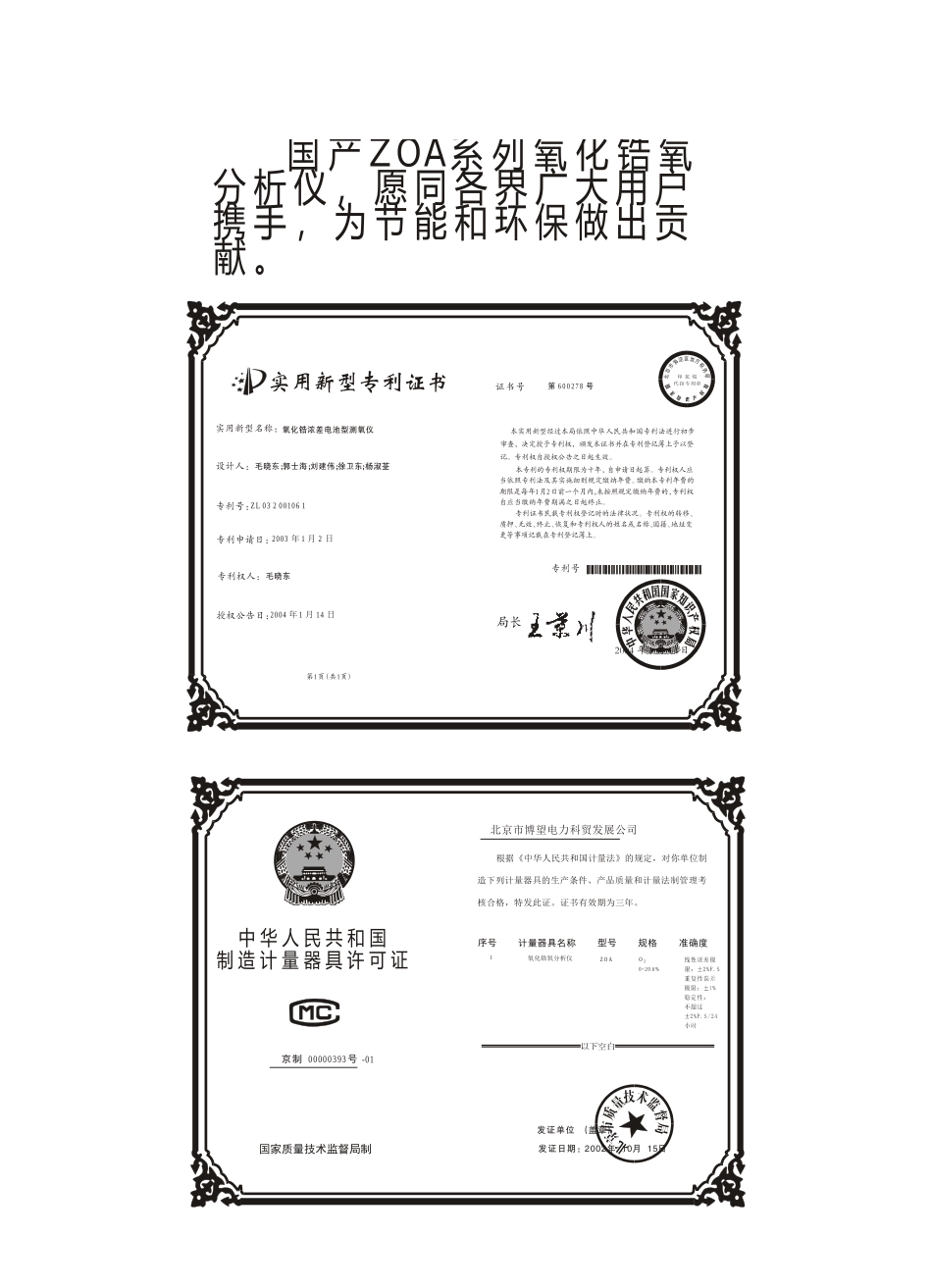 炉博望氧量表说明书_第2页