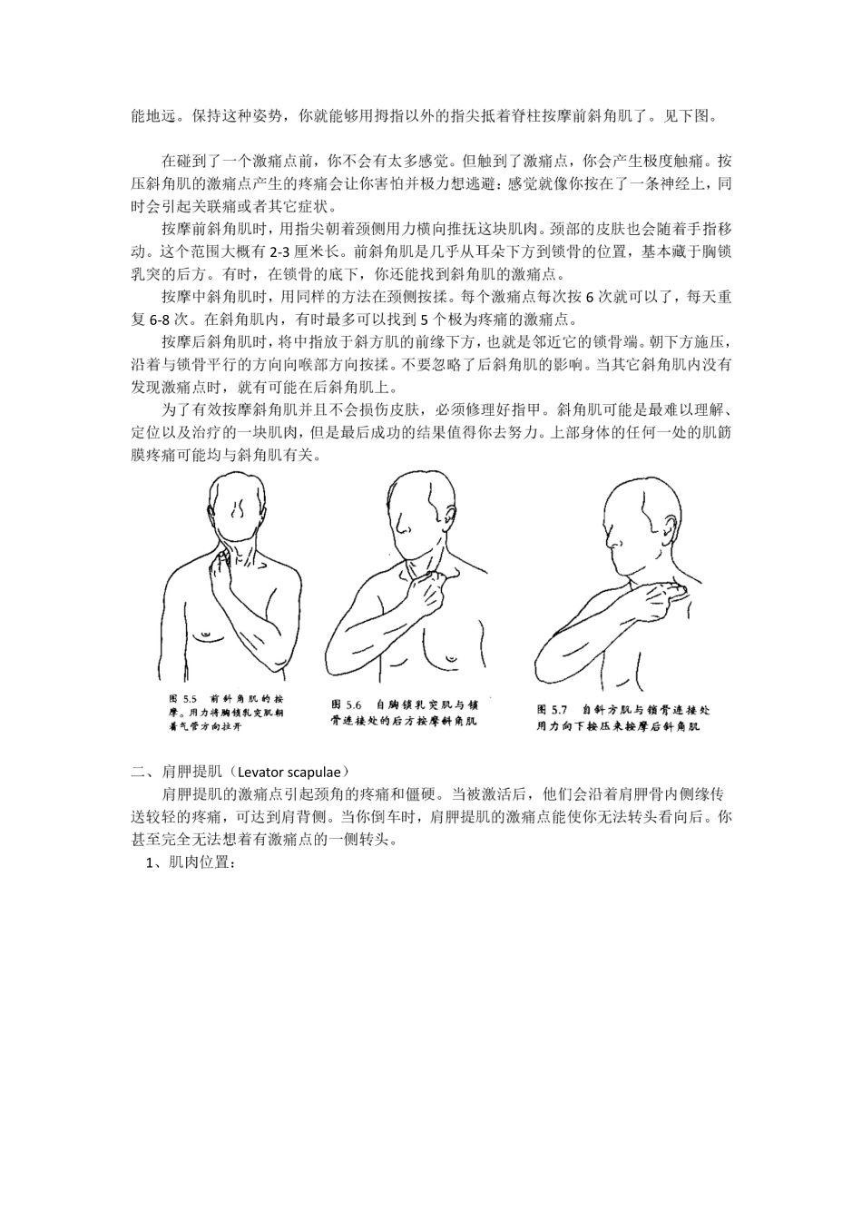 激痛点和肌肉疼痛自我按摩治疗(10)——上背部疼痛_第3页