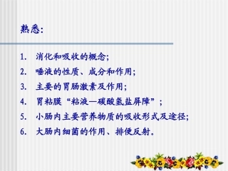 消化和吸收revise