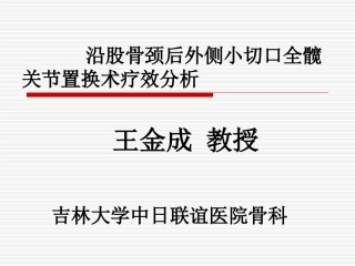 沿股骨颈后外侧小切口全髋关节置换术疗效分析