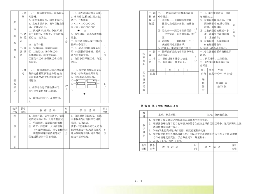 七年级体育韵律体操与舞蹈教案人教新课标版_第2页