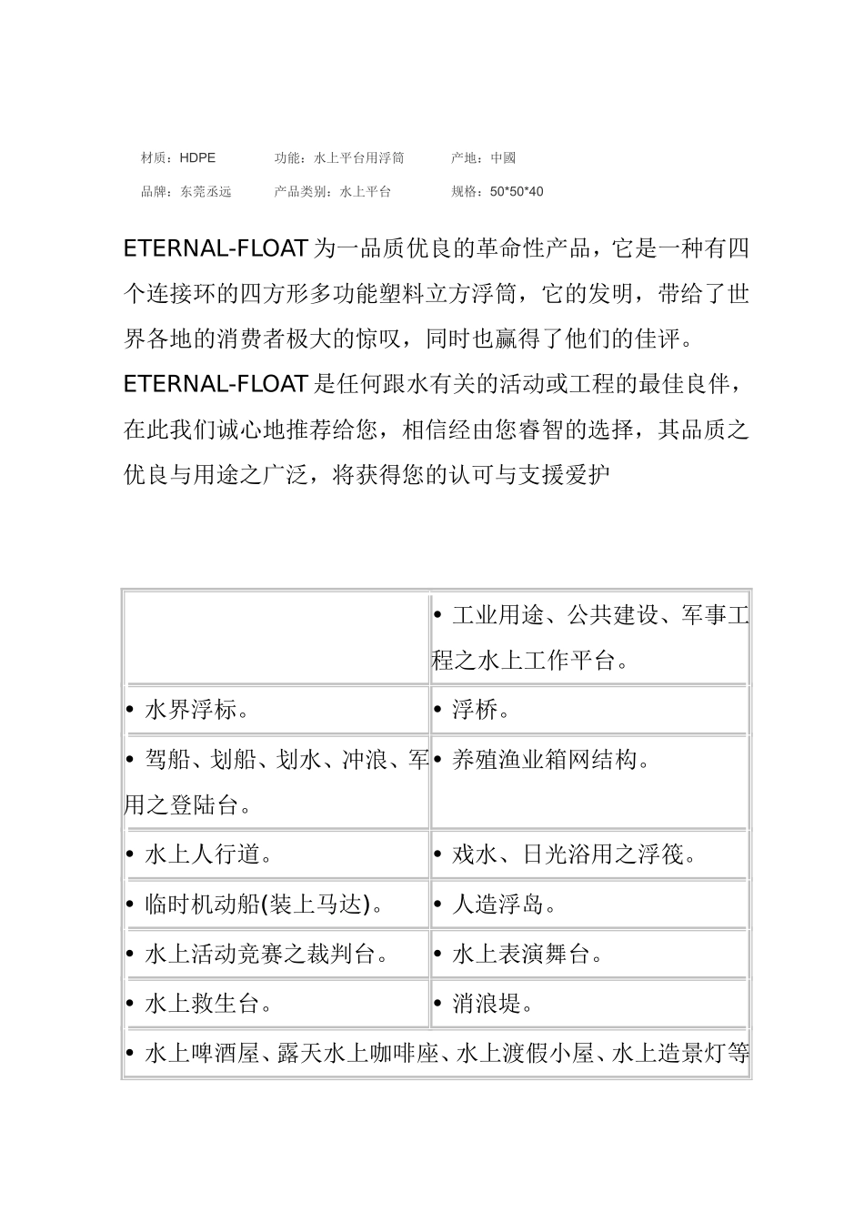 水上浮船设计资料_第1页