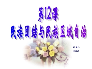 民族团结和民族区域自治