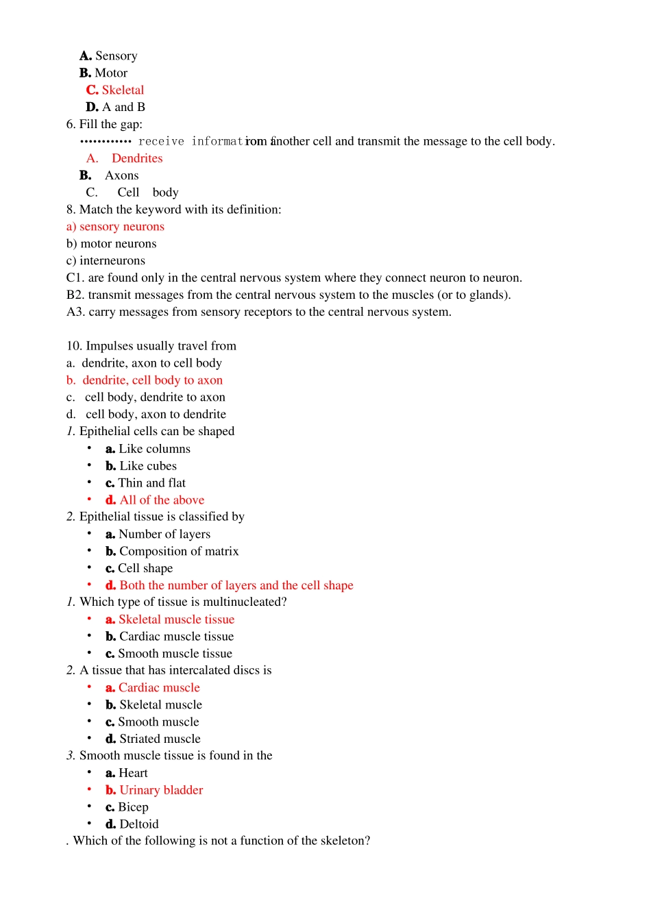 人体解剖考试-英文试题_第3页