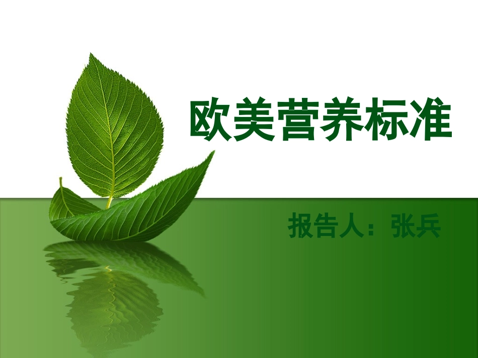 欧美营养政策与标准_第1页