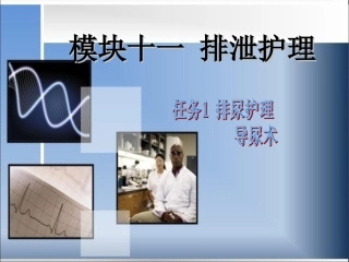 模块十一导尿术资料
